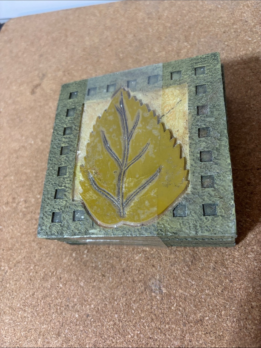Decorative Leaf Coasters in Ceramic 4x4”